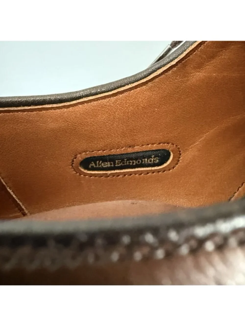 Allen Edmonds Fifth Avenue Leather Cap Toe Oxfords Brown (7485) Sz 9 D